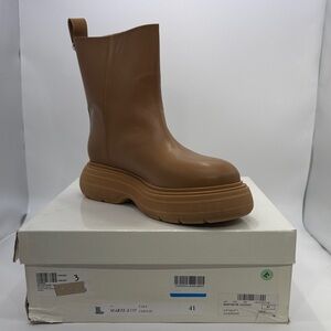 Gia Borghini Tan Platform Heeled Boots